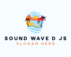 Tropical Island Beach logo design