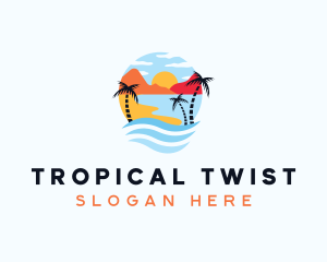 Tropical Island Beach logo design