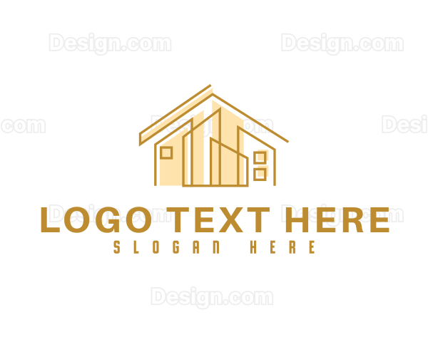 Abstract Gold House Logo