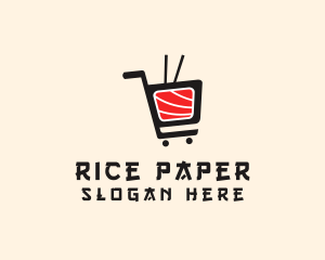 Maki Chopsticks Cart logo design