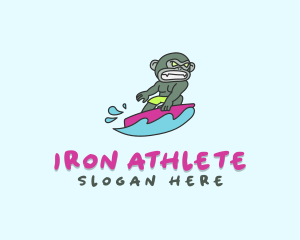 Gorilla Surfing Athlete logo design