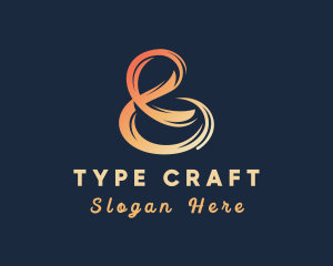 Orange Ampersand Typography logo