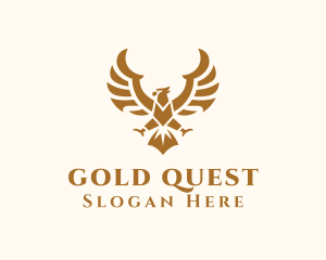 Gold Premium Eagle logo design