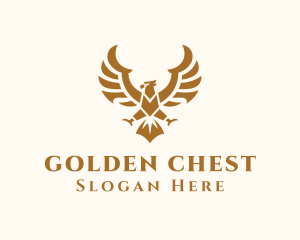 Gold Premium Eagle logo design