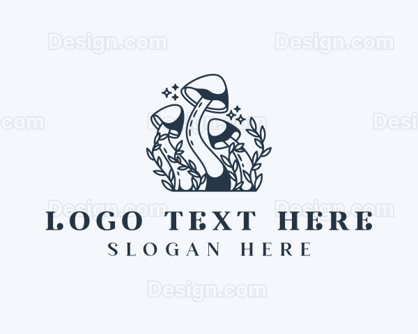 Psychedelic Herbal Mushroom Logo