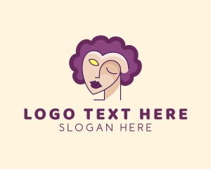 Woman Face Portrait logo