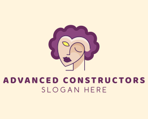 Woman Face Portrait logo design