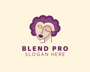 Woman Face Portrait logo design