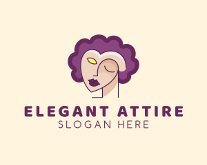 Woman Face Portrait logo design