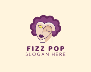 Woman Face Portrait logo design