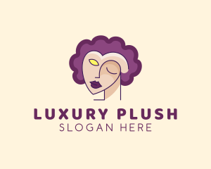 Woman Face Portrait logo design