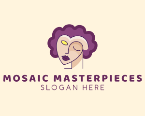 Woman Face Portrait logo design