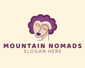 Woman Face Portrait logo design