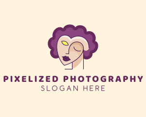 Woman Face Portrait logo design