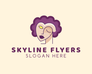 Woman Face Portrait logo design