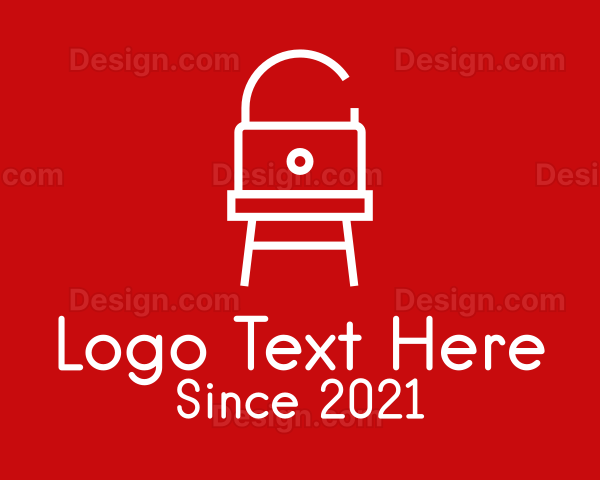 Abstract Lock Chair Logo