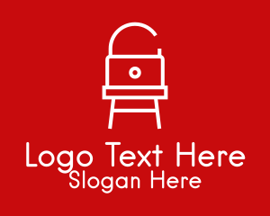 Abstract Lock Chair Logo