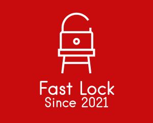 Abstract Lock Chair logo design