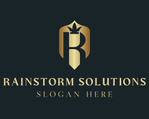 Luxury Shield Crown logo design