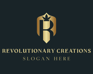 Luxury Shield Crown logo design