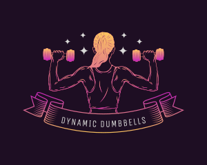 Woman Bodybuilding Gym logo