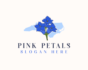 North Carolina Flower Gentian logo design