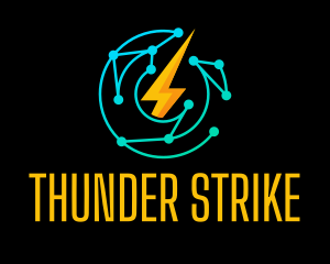 Thunder Bolt Circuit  logo design