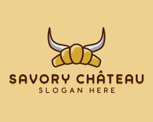 Viking Croissant Bakery logo design