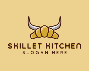 Viking Croissant Bakery logo design