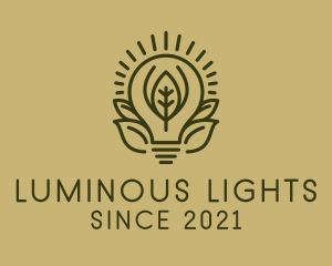 Sustainable Light Bulb  logo design