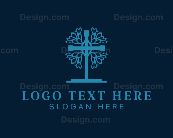 Blue Crucifix Church Logo