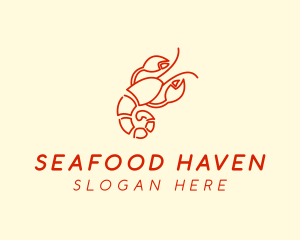 Red Lobster Restaurant logo design