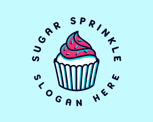 Sprinkle Cupcake Dessert logo