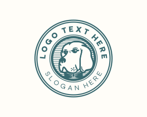 Hipster Bowtie Dog logo