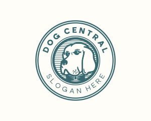 Hipster Bowtie Dog logo design