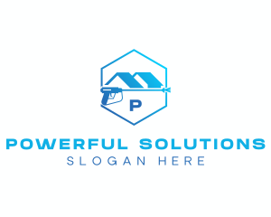 Pressure Washer House Disinfection logo design