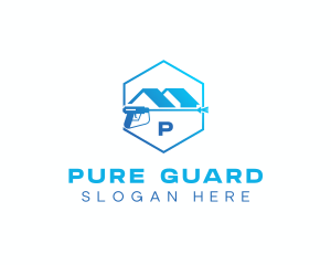 Pressure Washer House Disinfection logo design