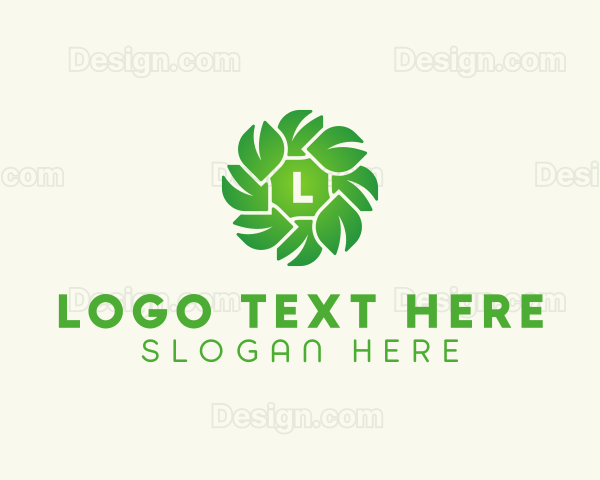 Natural Herbal Leaves Logo