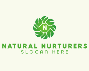 Natural Herbal Leaves logo design