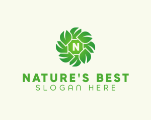 Natural Herbal Leaves logo design