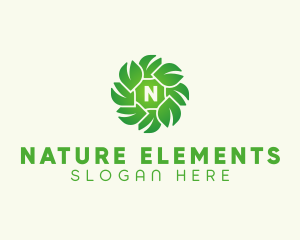 Natural Herbal Leaves logo design