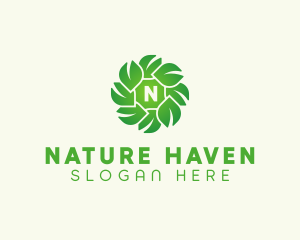 Natural Herbal Leaves logo design