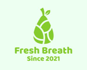 Green Pear Fruit  logo design