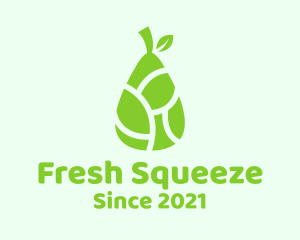 Green Pear Fruit  logo design