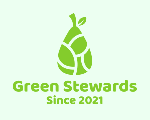 Green Pear Fruit  logo design