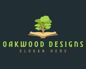 Book Publishing Oak Tree logo design