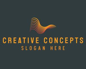 Creative Abstract Waves logo design