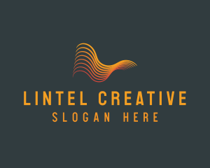 Creative Abstract Waves logo design