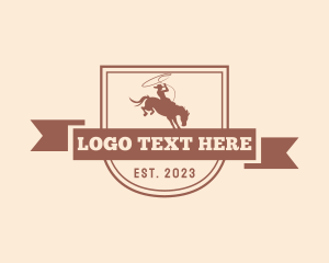 Cowboy Horse Badge logo