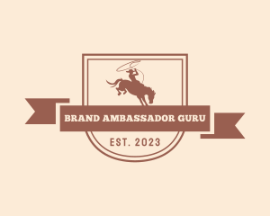 Cowboy Horse Badge logo design